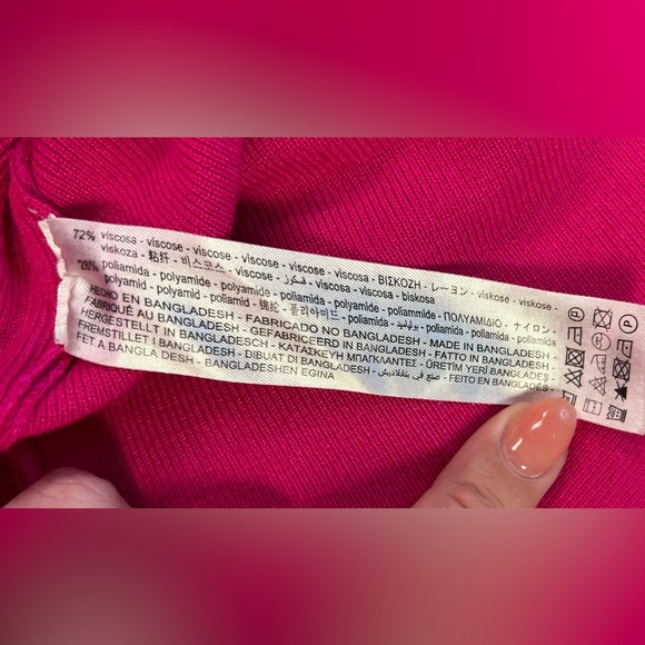 Zara Pink Cropped Short Sleeve Top e2 - Picture 6 of 8